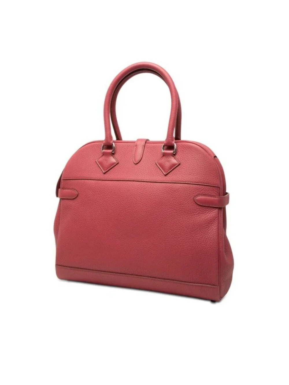 Hermes Atlas 35 Handbag Red Pink Silver Taurillon C Ence